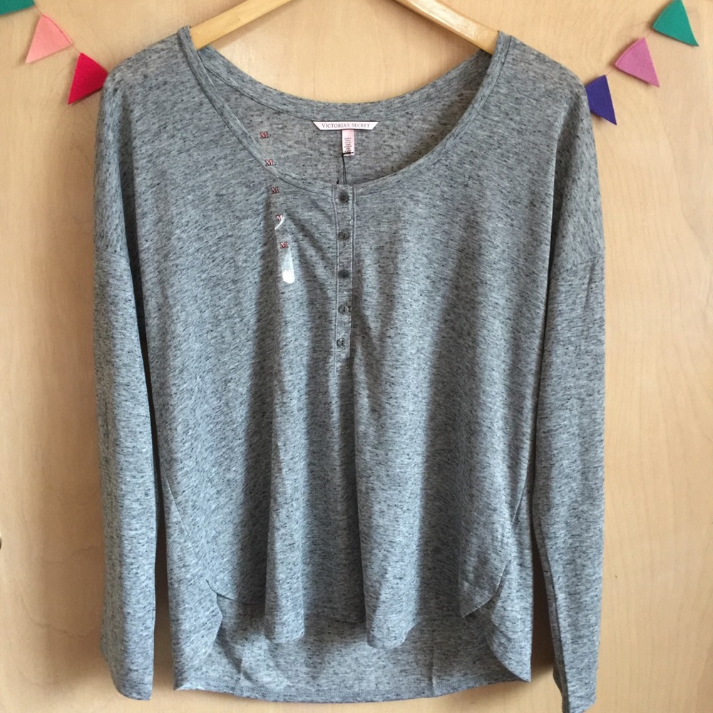 Victoria's Secret Half Button Top Sleep Shirt